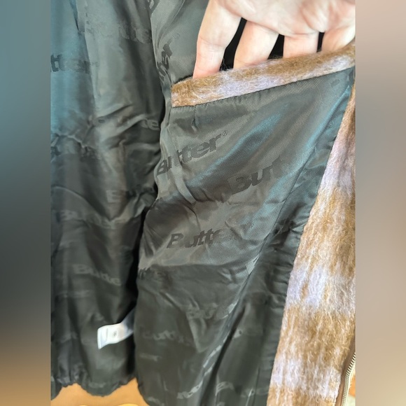 Butter NWT Jacket w/Hood Brown & Purple Size XL Tartan Outlander Vibe - Picture 9 of 16